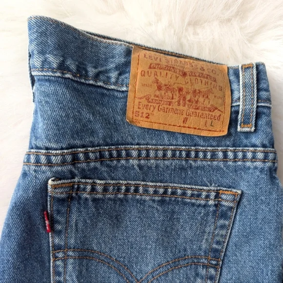 Rare Vintage Levis 512 Medium Wash High Waisted Jeans Waist 33" - Picture 5 of 14